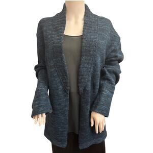 Banana Republic Blue Wool and Alpaca Cardigan Sweater Extra Large